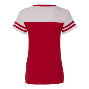 WI Love Womens Powder Puff Jersey Tee - Red