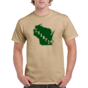 Wisconsin Champs - Milwaukee T-Shirt - Vegas Gold