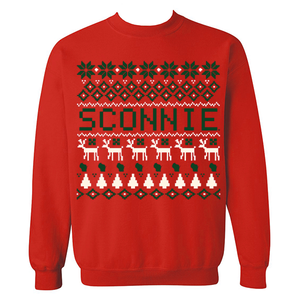 Sconnie Holiday Sweater Crewneck Sweatshirt - Red