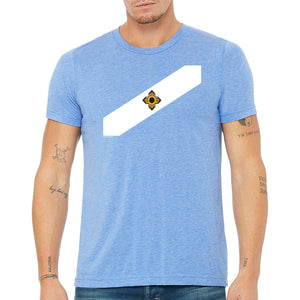 Madison City Flag Triblend T-shirt - Blue Triblend
