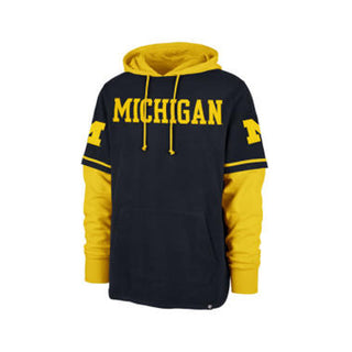 47 Brand Michigan Wolverines Fall Navy Trifecta 47 Shortstop Pullover - Fall Navy