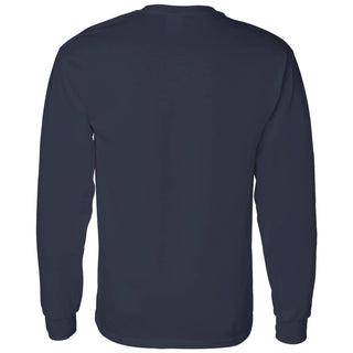 University of Southern Indiana Screaming Eagles Primary Logo Basic Cotton Long Sleeve T Shirt - Navy