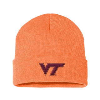 Virginia Tech Primary Logo Solid Knit Cuffed Beanie