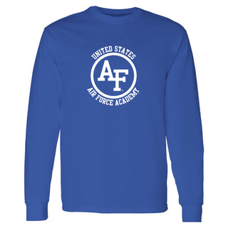 Air Force Academy Falcons Distressed Circle Logo Long Sleeve T-Shirt - Royal