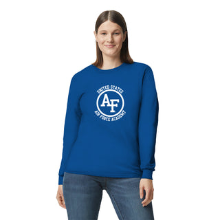 Air Force Academy Falcons Distressed Circle Logo Long Sleeve T-Shirt - Royal