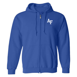 Air Force Academy Falcons Primary Logo Left Chest Full-Zip Hoodie - Royal