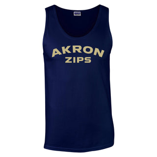 Akron Zips Arch Logo Tank Top - Navy