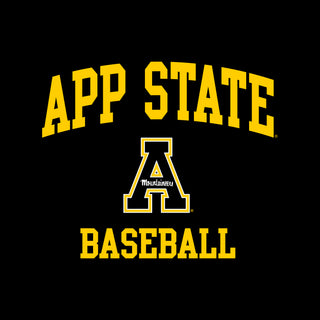 App State Arch Logo Baseball T-Shirt - Black