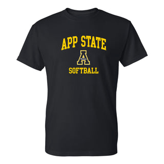 App State Arch Logo Softball T-Shirt - Black