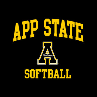 App State Arch Logo Softball Hoodie - Black