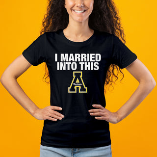 Appalachian State Mountaineers I Married Into This Women's T-Shirt - Black