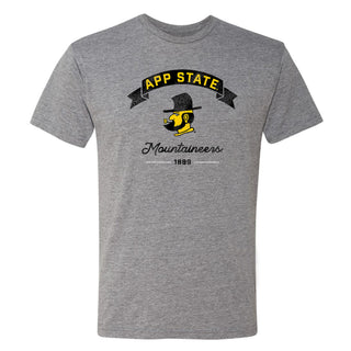 App State Ribbon Arc NLA Triblend T-Shirt - Premium Heather