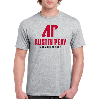 Austin Peay Governors Institutional Logo T-Shirt - Sport Grey