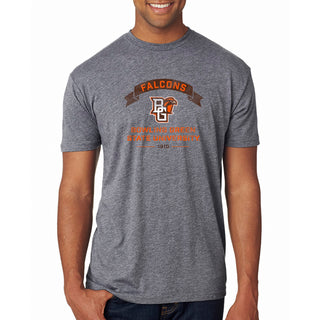 BGSU Ribbon Arc NLA Triblend T-Shirt - Premium Heather