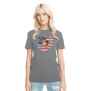BGSU Patriotic State Silhouette NLA Triblend T-Shirt - Premium Heather