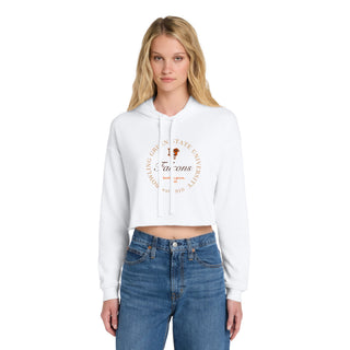 BGSU Roundabout Women’s Cropped Fleece Hoodie - White