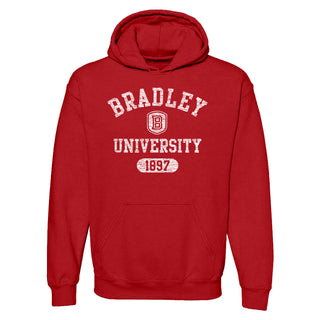Bradley Athletic Arch Hoodie - Red
