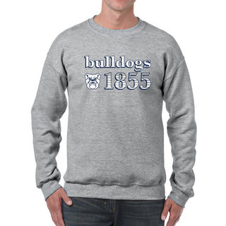 Butler University Bulldogs Throwback Year Stripe Crewneck - Sport Grey
