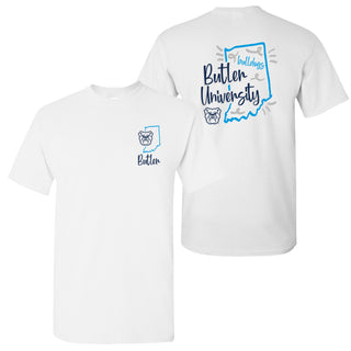 Butler University Bulldogs Playful Sketch T-Shirt - White