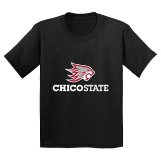 Chico State Wildcats Primary Logo Youth T-Shirt - Black
