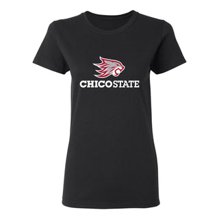 Chico State Wildcats Primary Logo Women's T-Shirt - Black