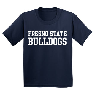 Fresno State Bulldogs Basic Block Youth T-Shirt - Navy