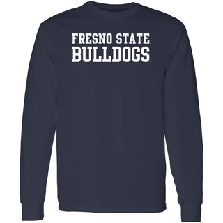 Fresno State Bulldogs Basic Block Long Sleeve T-Shirt - Navy