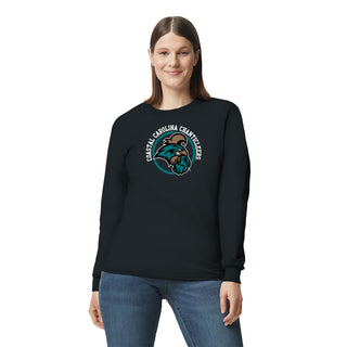 Coastal Carolina Chanticleers Distressed Circle Logo Long Sleeve T-Shirt - Black