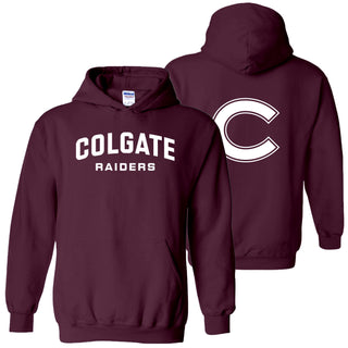 Colgate Front Back Print Hoodie - Maroon
