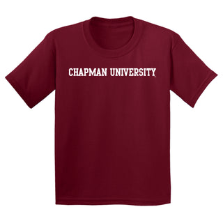 Chapman University Panthers Basic Block Youth T-Shirt - Cardinal