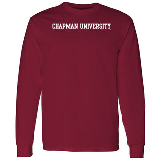Chapman University Panthers Basic Block Long Sleeve T-Shirt - Cardinal