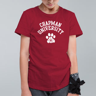 Chapman University Panthers Arch Logo Youth T-Shirt - Cardinal