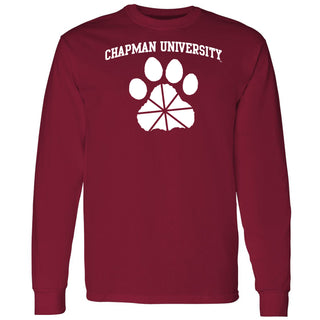 Chapman University Panthers Arch Logo Long Sleeve T-Shirt - Cardinal