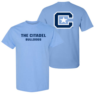 The Citadel Front Back Print T-Shirt - C Blue