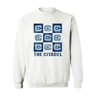 The Citadel Checkerbox Crewneck Sweatshirt - White