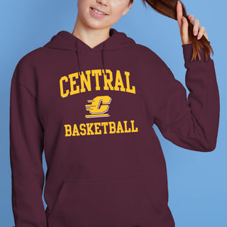 Central Michigan Arch Logo Basketball Hoodie - Maroon