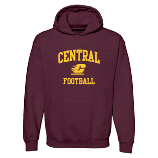 Central Michigan Arch Logo Football Hoodie - Maroon