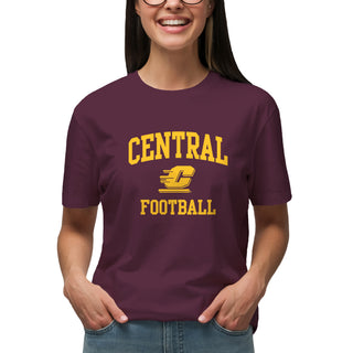Central Michigan Arch Logo Football T-Shirt - Maroon