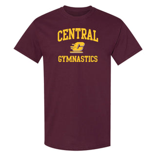 Central Michigan Arch Logo Gymnastics T-Shirt - Maroon