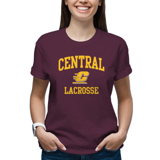 Central Michigan Arch Logo Lacrosse T-Shirt - Maroon