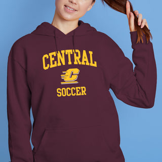 Central Michigan Arch Logo Soccer Hoodie - Maroon