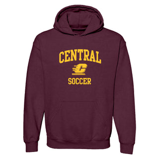 Central Michigan Arch Logo Soccer Hoodie - Maroon
