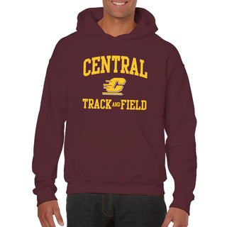 Central Michigan Arch Logo Track & Field Hoodie - Maroon