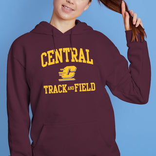 Central Michigan Arch Logo Track & Field Hoodie - Maroon