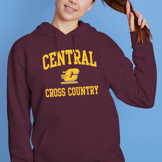 Central Michigan Arch Logo Cross Country Hoodie - Maroon
