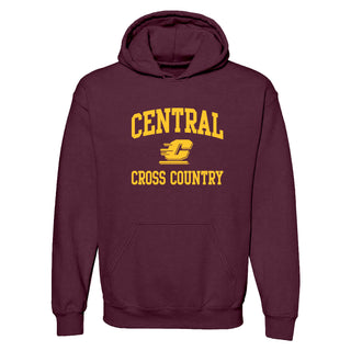 Central Michigan Arch Logo Cross Country Hoodie - Maroon