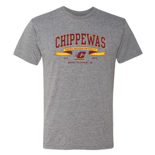 Central Michigan Ribbon Flight NLA Triblend T-Shirt - Premium Heather