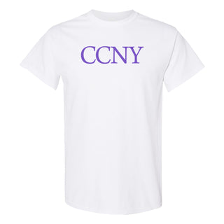 City College of New York Beavers Basic Block T-Shirt - White