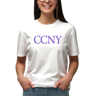City College of New York Beavers Basic Block T-Shirt - White