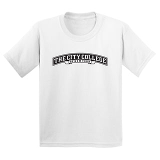 City College of New York Beavers Arch Logo Youth  - White